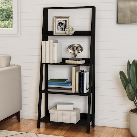 Hastings Home Freestanding Ladder Bookcase, Black 789005POJ